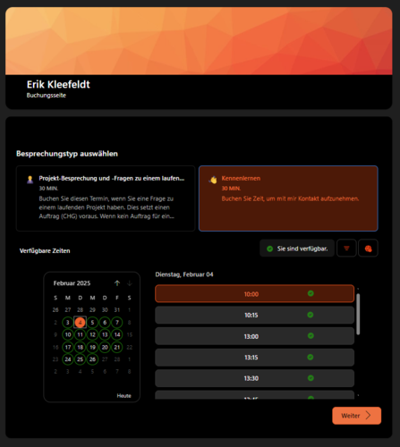 Blog Bookings Screenshot 1